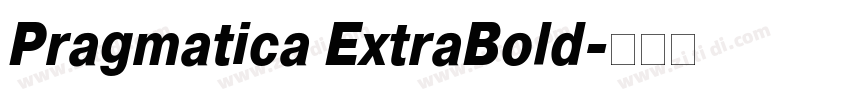 Pragmatica ExtraBold字体转换